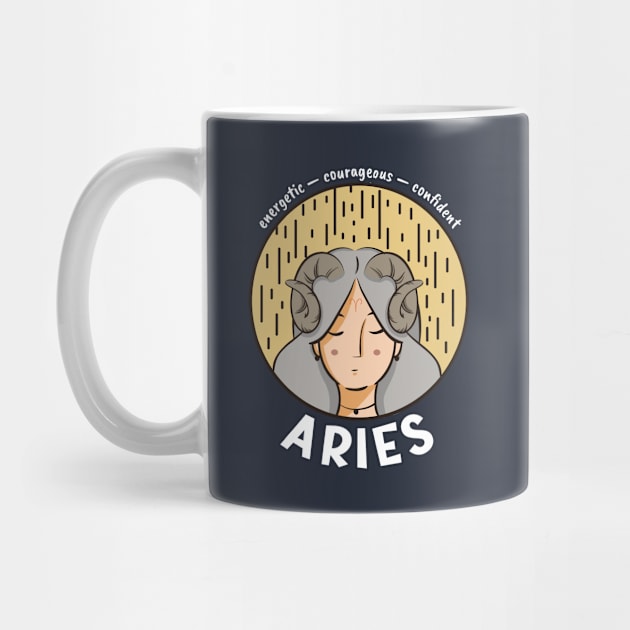 Aries Zodiac Girl by Whimsical Frank